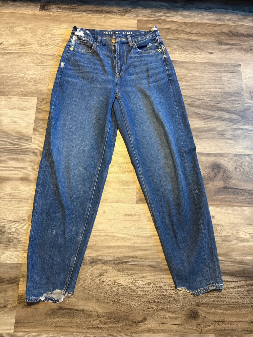 American Eagle Outfitters Women’s High-Rise Relaxed Blue Jeans